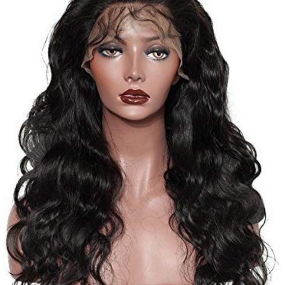 22” BLACK BODY WAVY 100% HUMAN HAIR LACE FRONT WIG main image 4